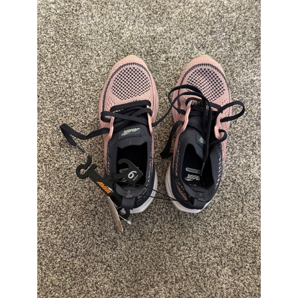 Avia Womens Running Sneakers Pink Black Knit Athletic Shoes A111190 Size 6.5